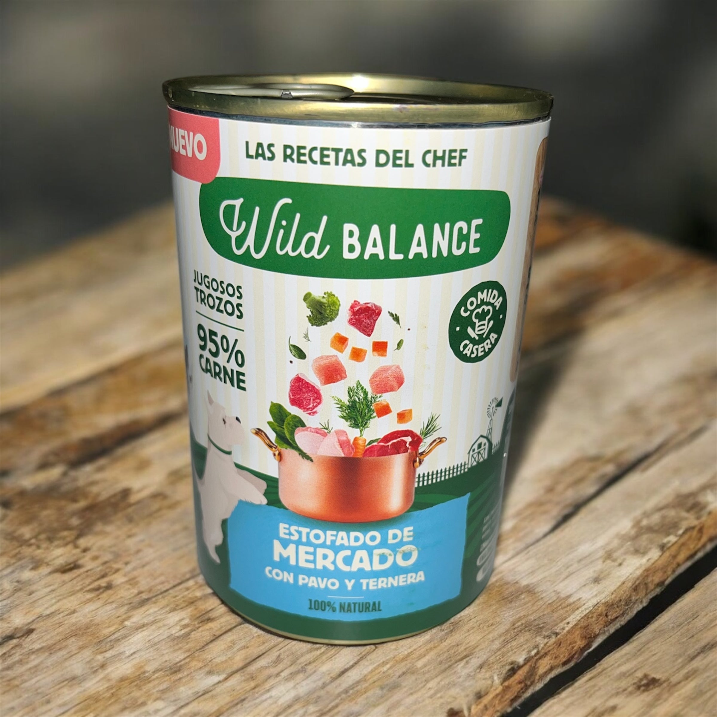 Wild Balance- Lata estofado de mercado con pavo y ternera para perros 400g