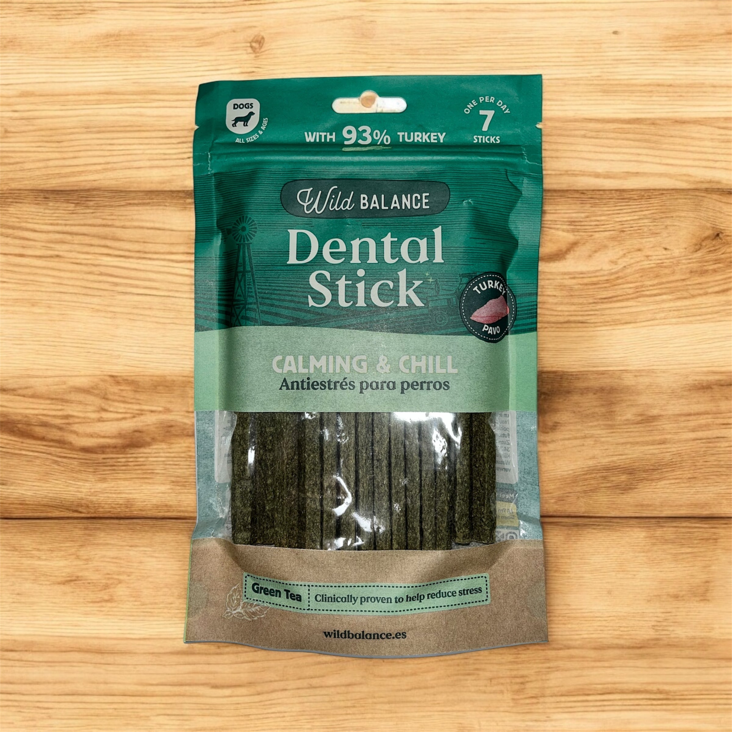 Wild Balance- Stick Dental Calming and Chill con Pavo, Té Verde y Menta